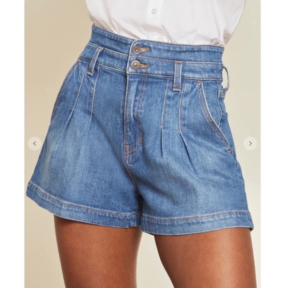 VERONICA BEARD Jaylen High Rise Jean Shorts Blue Denim Size 28 - Picture 4 of 16